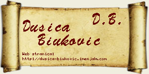 Dušica Biuković vizit kartica